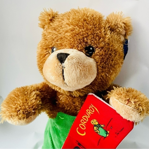 RARE Corduroy Talking Reading Bear Plush Stuffed Animal by Applause - Picture 3 of 13